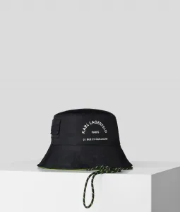 Klobúk Karl Lagerfeld Rsg Nylon Rev Bucket Hat Čierna None