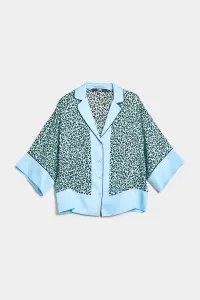Košeľa Karl Lagerfeld Kl Leopard Printed Pj Shirt Modrá 38