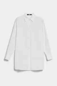 Košeľa Karl Lagerfeld Pleated Back Tunic Shirt Biela 38