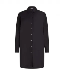 Košeľa Karl Lagerfeld Signature Tunic Shirt Čierna 38