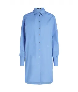 Košeľa Karl Lagerfeld Signature Tunic Shirt Modrá 38
