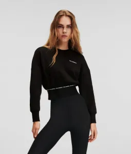 Mikina Karl Lagerfeld Branded Elastic Sweatshirt Čierna M