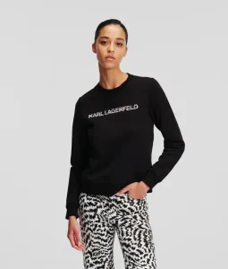 Mikina Karl Lagerfeld Elektrika Logo Sweatshirt Čierna S
