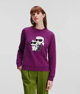 Mikina Karl Lagerfeld Ikonik 2.0 Sweatshirt Fialová Xs