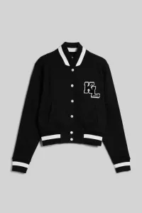 Mikina Karl Lagerfeld Varsity Sweat Jacket Čierna M