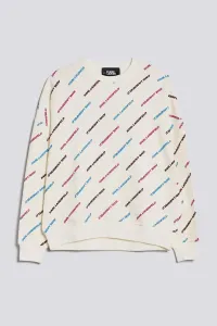 Mikina Karl Lagerfeld Aop Future Logo Sweatshirt Biela Xs