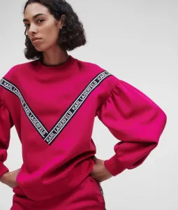 Mikina Karl Lagerfeld Bi-Colour Logo Sweatshirt Ružová S