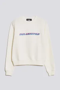 Mikina Karl Lagerfeld Future Logo Crop Sweatshirt Biela M