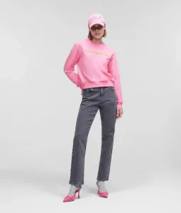 Mikina Karl Lagerfeld Future Logo Crop Sweatshirt Ružová L