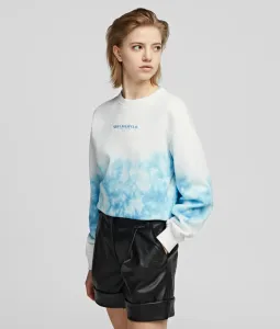 Mikina Karl Lagerfeld Tie-Dye Logo Sweatshirt Modrá S