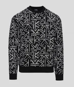 Mikina Karl Lagerfeld Unisex K Print Sweatshirt Čierna S