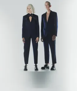 Nohavice Karl Lagerfeld Klxcd Tuxedo Pants Modrá 48