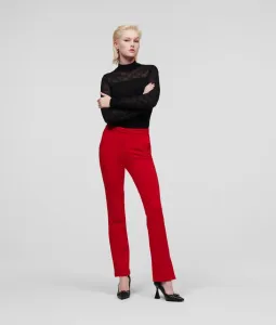 Nohavice Karl Lagerfeld Punto Pants Červená 40