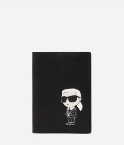 Peňaženka Karl Lagerfeld K/Ikonik 2.0 Leather Pass Case Čierna None