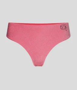 Plavky Karl Lagerfeld Ikonik 2.0 Lurex Bikini Bottom Ružová M