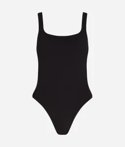 Plavky Karl Lagerfeld Karl Dna C/O Side Swimsuit Čierna L