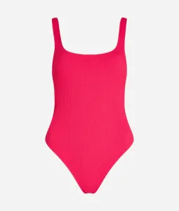 Plavky Karl Lagerfeld Karl Dna C/O Side Swimsuit Ružová M