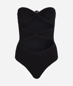 Plavky Karl Lagerfeld Karl Dna Strapless Swimsuit Čierna L