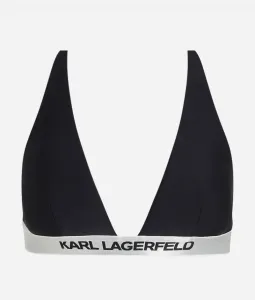 Plavky Karl Lagerfeld Logo Triangle Top W/ Elastic Čierna M