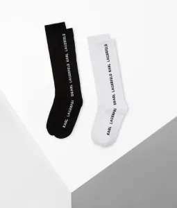 Ponožky Karl Lagerfeld Essential Long 2Pak Sock Čierna 43/46 #3762714