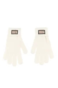 Rukavice Karl Lagerfeld Hotel Karl Knit Ff Glove Biela S