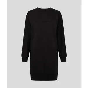 Šaty Karl Lagerfeld Big Logo Sweat Dress Čierna Xl