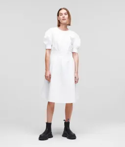Šaty Karl Lagerfeld Cotton Dress Biela 40