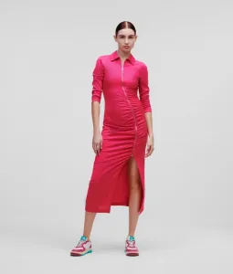 Šaty Karl Lagerfeld Jersey Shirt Dress Ružová S