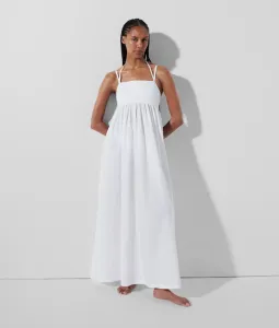 Šaty Karl Lagerfeld Kl Monogram Maxi Beach Dress Biela M