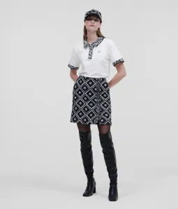 Sukňa Karl Lagerfeld Boucle Wrap Skirt Čierna 44