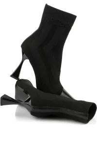 Členková Obuv Karl Lagerfeld Debut Ii Mix Knit Ankle Boot Čierna 36