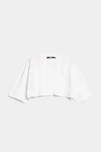 Tričko Karl Lagerfeld Cropped Logo T-Shirt Biela L