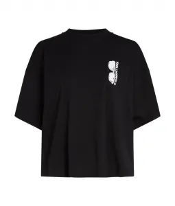 Tričko Karl Lagerfeld Fun Boxy T-Shirt Čierna L