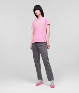 Tričko Karl Lagerfeld Future Logo T-Shirt Ružová Xs