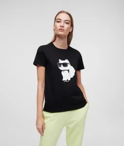Tričko Karl Lagerfeld Ikonik 2.0 Choupette T-Shirt Čierna L