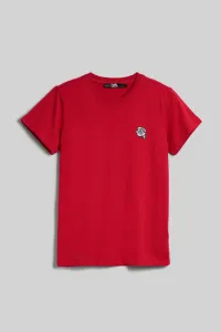 Tričko Karl Lagerfeld Ikonik 2.0 Glitter T-Shirt Červená M