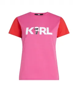 Tričko Karl Lagerfeld Ikonik 2.0 Karl Logo T-Shirt Červená S