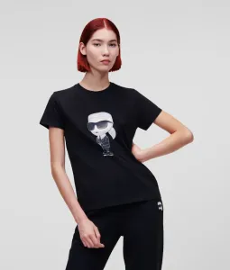 Tričko Karl Lagerfeld Ikonik 2.0 Karl T-Shirt Čierna Xs