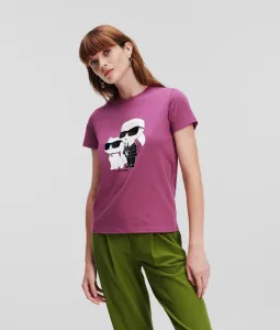 Tričko Karl Lagerfeld Ikonik 2.0 T-Shirt Fialová L