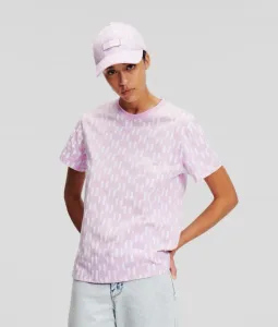 Tričko Karl Lagerfeld Kl Monogram Aop T-Shirt Fialová L