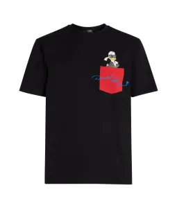 Tričko Karl Lagerfeld Klxdisney Pocket Logo T-Shirt Čierna S