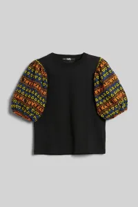 Tričko Karl Lagerfeld Lace T-Shirt Čierna L