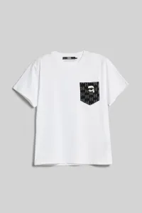 Tričko Karl Lagerfeld Logo Pocket T-Shirt Biela Xl