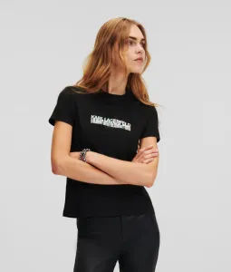 Tričko Karl Lagerfeld Seasonal Logo Regular T-Shirt Čierna M