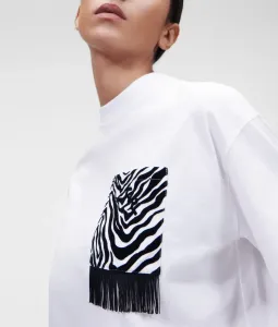 Tričko Karl Lagerfeld Zebra Pocket T-Shirt Biela L