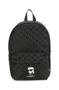 Detský ruksak Karl Lagerfeld čierna farba, malý, s potlačou