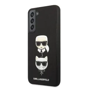 Puzdro Karl Lagerfeld Saffiano K&C Heads Samsung Galaxy S22 Plus - čierne