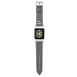 Watch strap  Apple Watch silicone Karl Lagerfeld SAFFIANO KH 42/44mm KLAWLOKHG stríbrný