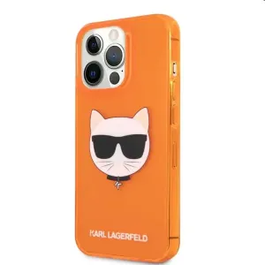 Puzdro Karl Lagerfeld TPU Choupette Head for Apple iPhone 13 Pro, oranžové 57983105972