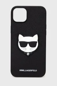 Karl Lagerfeld KLHCP14MSAPCHK Apple iPhone 14 Plus hardcase black Saffiano Choupette Head Patch